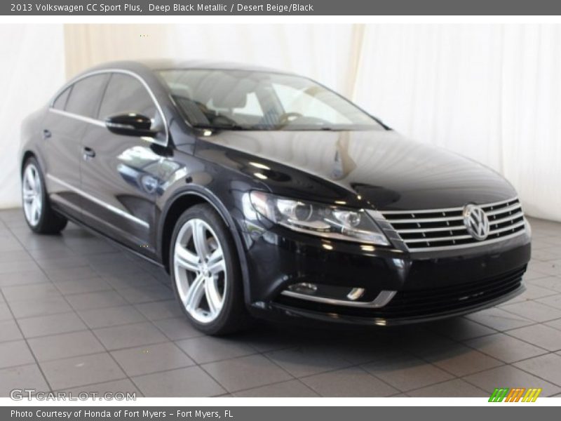 Deep Black Metallic / Desert Beige/Black 2013 Volkswagen CC Sport Plus