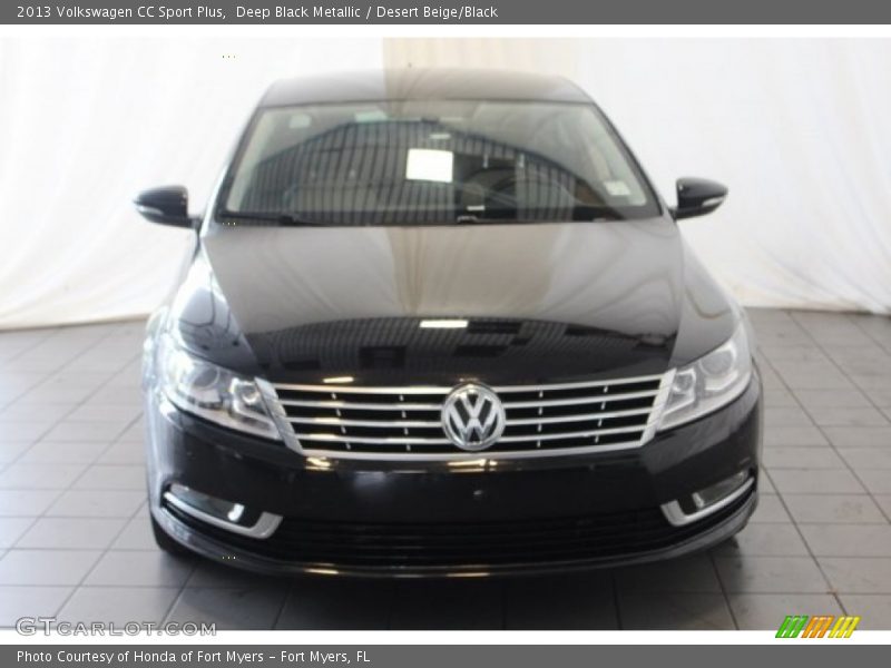 Deep Black Metallic / Desert Beige/Black 2013 Volkswagen CC Sport Plus