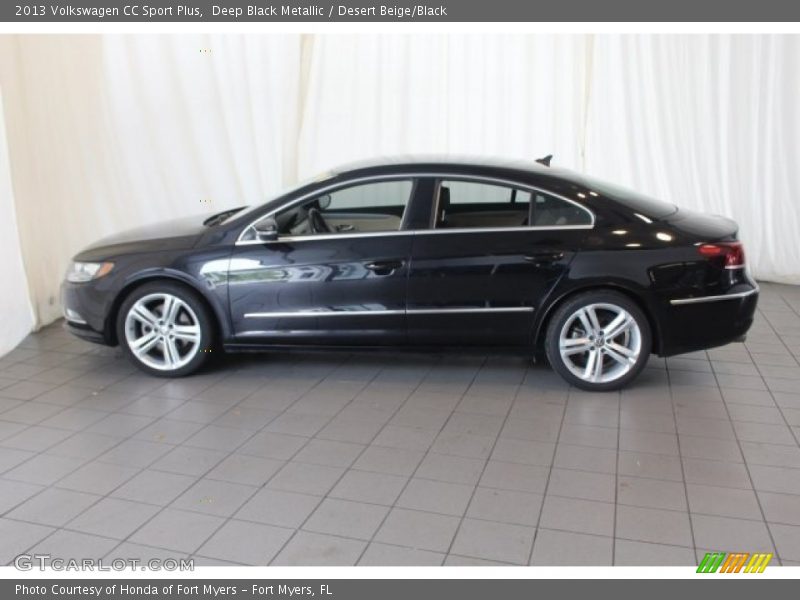 Deep Black Metallic / Desert Beige/Black 2013 Volkswagen CC Sport Plus