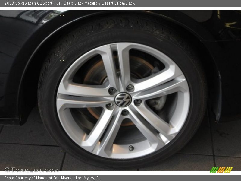 Deep Black Metallic / Desert Beige/Black 2013 Volkswagen CC Sport Plus
