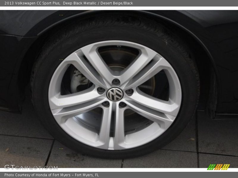Deep Black Metallic / Desert Beige/Black 2013 Volkswagen CC Sport Plus