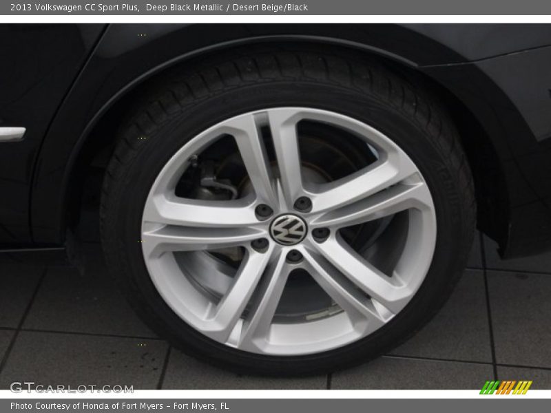 Deep Black Metallic / Desert Beige/Black 2013 Volkswagen CC Sport Plus