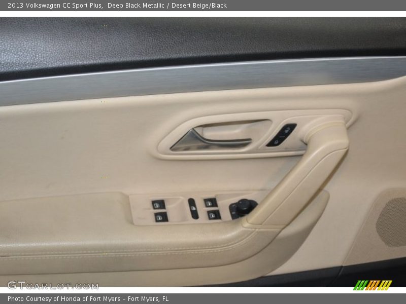 Deep Black Metallic / Desert Beige/Black 2013 Volkswagen CC Sport Plus