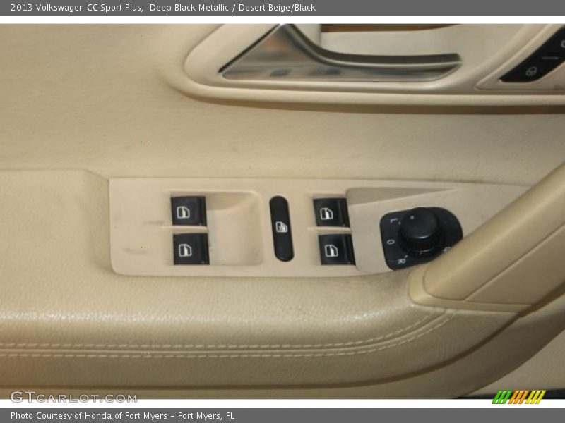 Deep Black Metallic / Desert Beige/Black 2013 Volkswagen CC Sport Plus