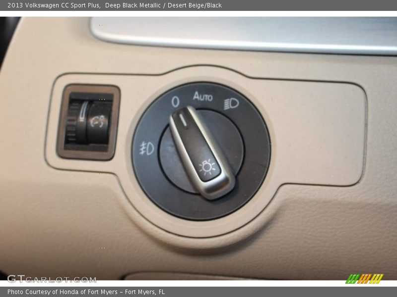 Deep Black Metallic / Desert Beige/Black 2013 Volkswagen CC Sport Plus