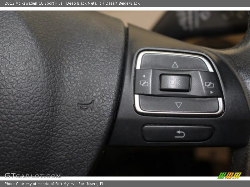 Deep Black Metallic / Desert Beige/Black 2013 Volkswagen CC Sport Plus