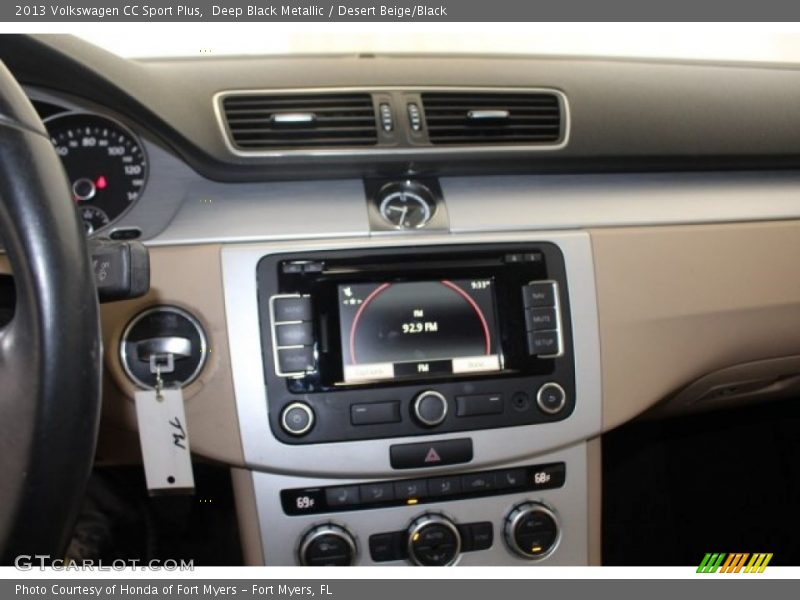Deep Black Metallic / Desert Beige/Black 2013 Volkswagen CC Sport Plus