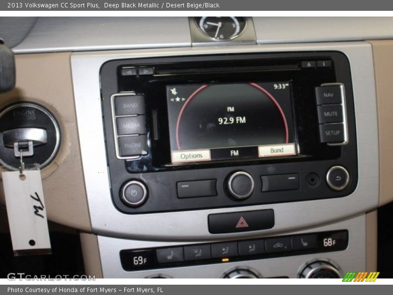 Deep Black Metallic / Desert Beige/Black 2013 Volkswagen CC Sport Plus
