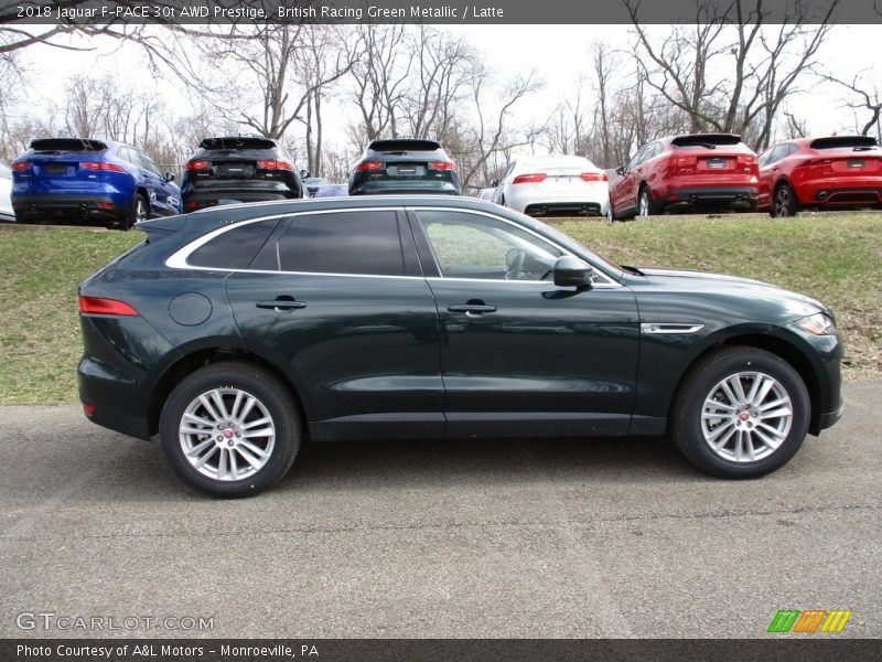 British Racing Green Metallic / Latte 2018 Jaguar F-PACE 30t AWD Prestige