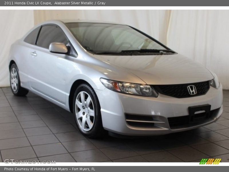 Alabaster Silver Metallic / Gray 2011 Honda Civic LX Coupe