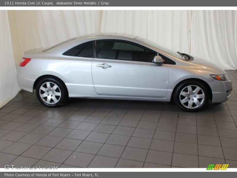 Alabaster Silver Metallic / Gray 2011 Honda Civic LX Coupe
