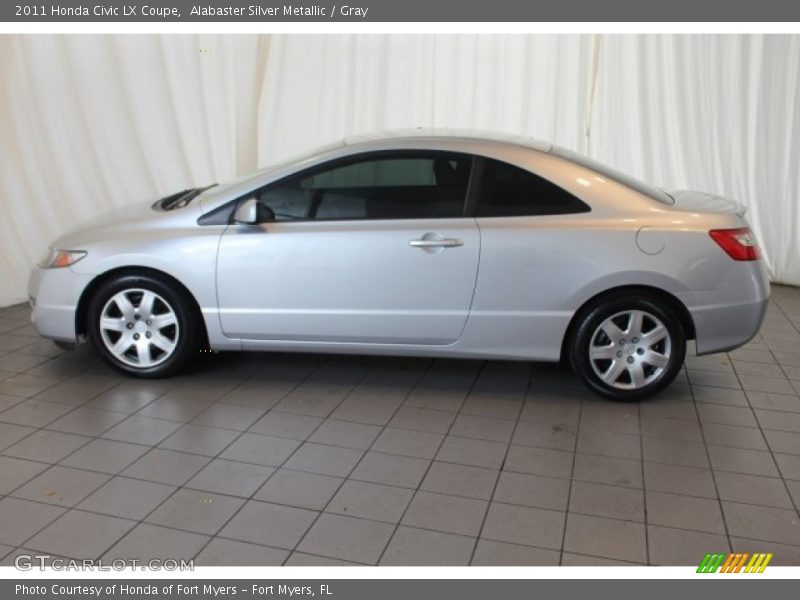 Alabaster Silver Metallic / Gray 2011 Honda Civic LX Coupe