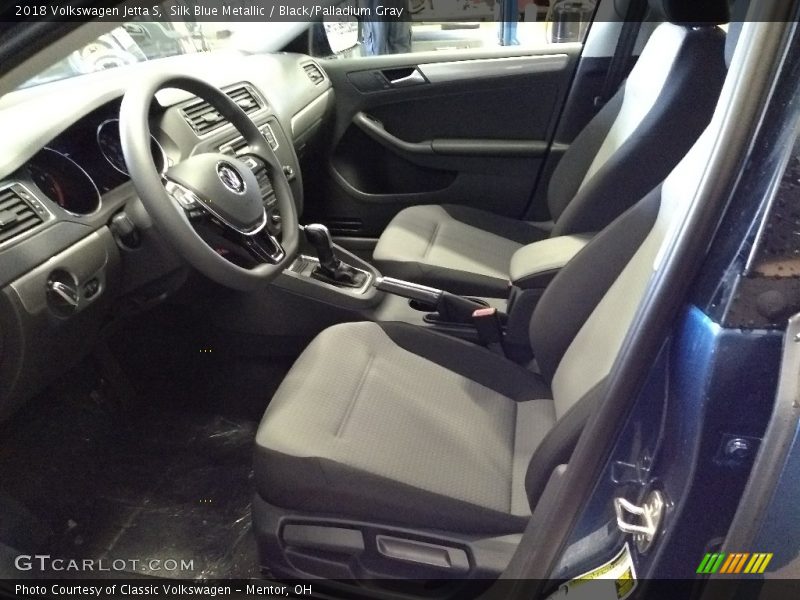 Silk Blue Metallic / Black/Palladium Gray 2018 Volkswagen Jetta S