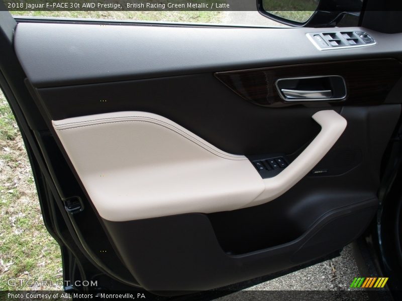 British Racing Green Metallic / Latte 2018 Jaguar F-PACE 30t AWD Prestige