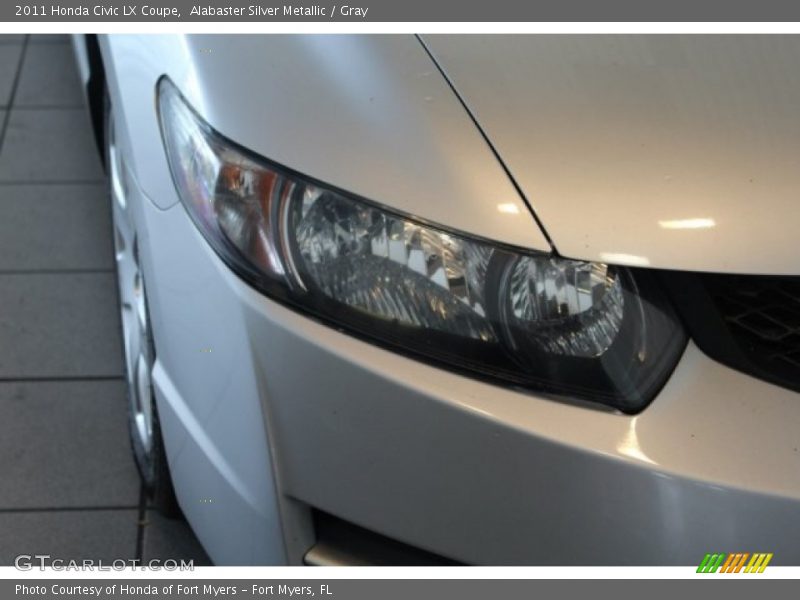 Alabaster Silver Metallic / Gray 2011 Honda Civic LX Coupe