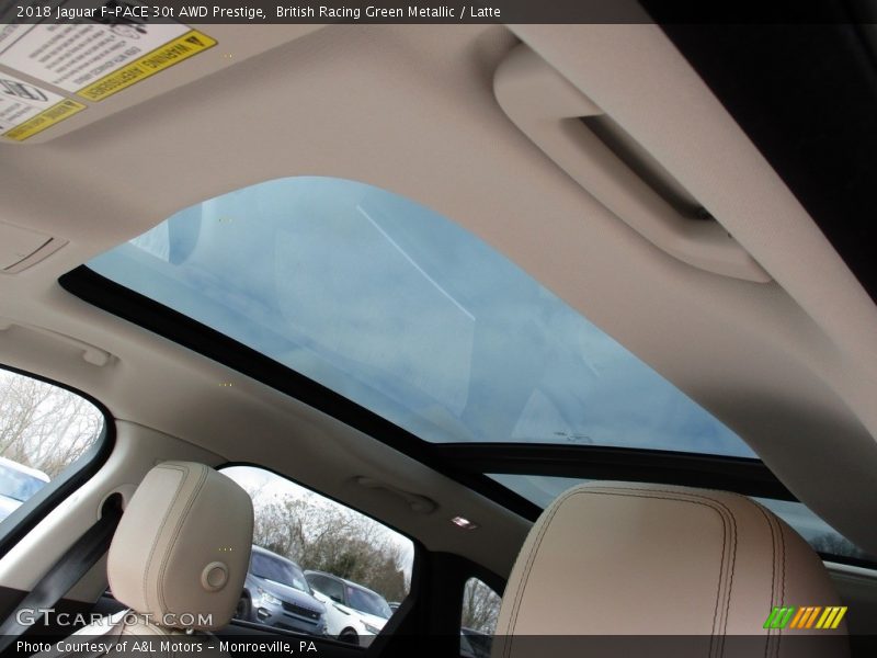 British Racing Green Metallic / Latte 2018 Jaguar F-PACE 30t AWD Prestige