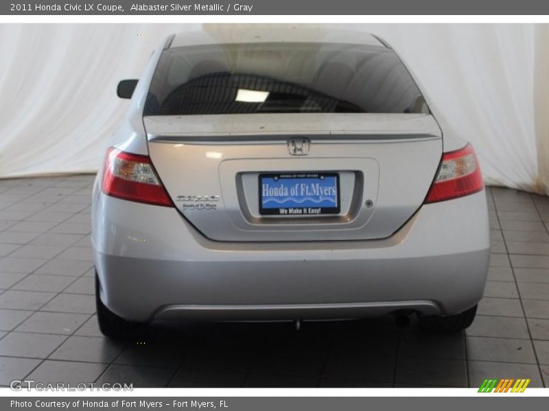 Alabaster Silver Metallic / Gray 2011 Honda Civic LX Coupe