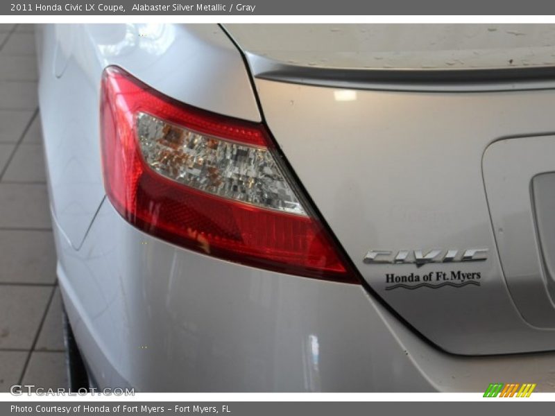 Alabaster Silver Metallic / Gray 2011 Honda Civic LX Coupe
