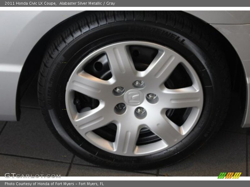 Alabaster Silver Metallic / Gray 2011 Honda Civic LX Coupe