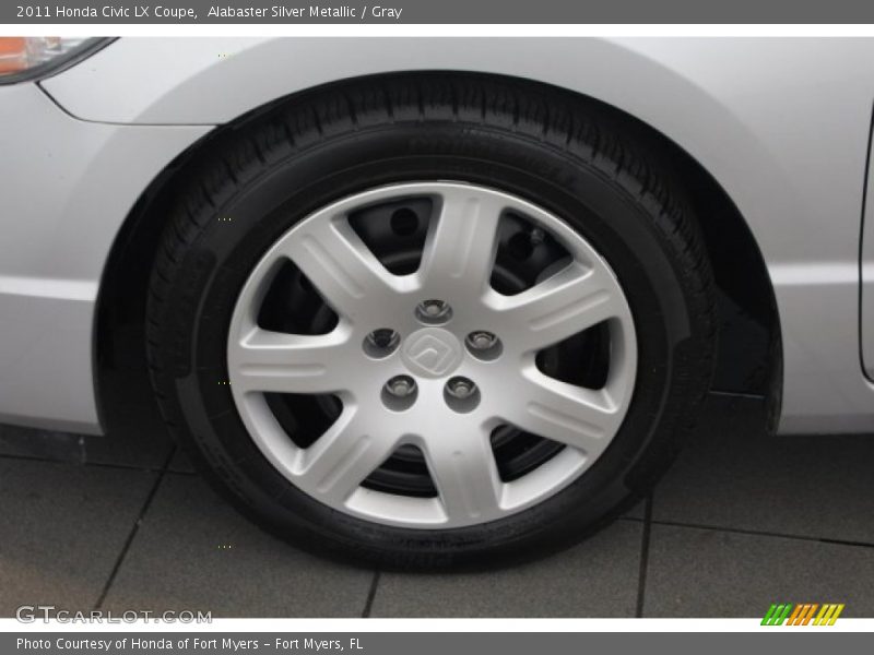 Alabaster Silver Metallic / Gray 2011 Honda Civic LX Coupe