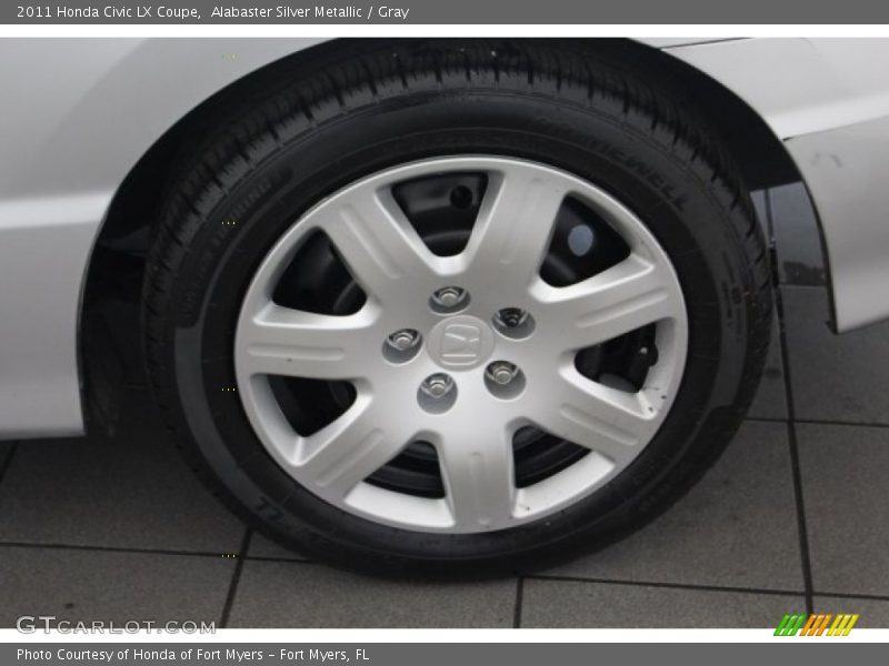 Alabaster Silver Metallic / Gray 2011 Honda Civic LX Coupe