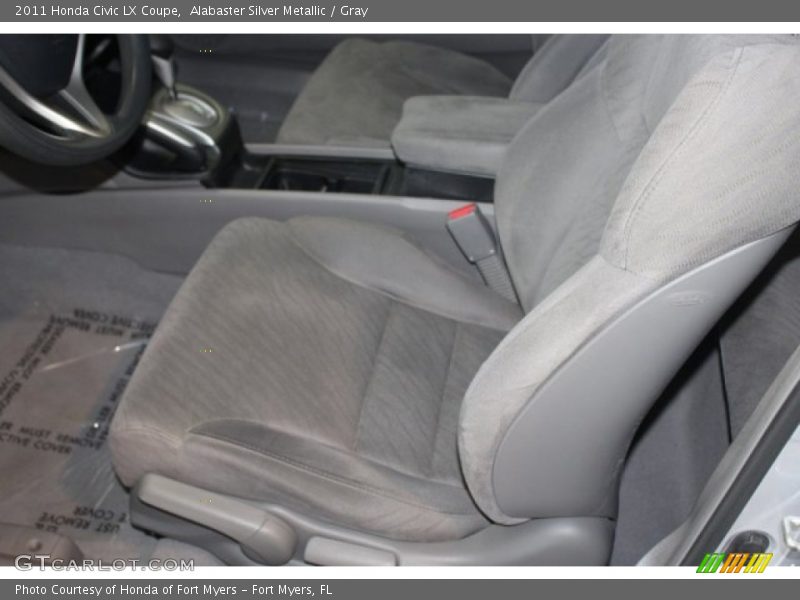 Alabaster Silver Metallic / Gray 2011 Honda Civic LX Coupe
