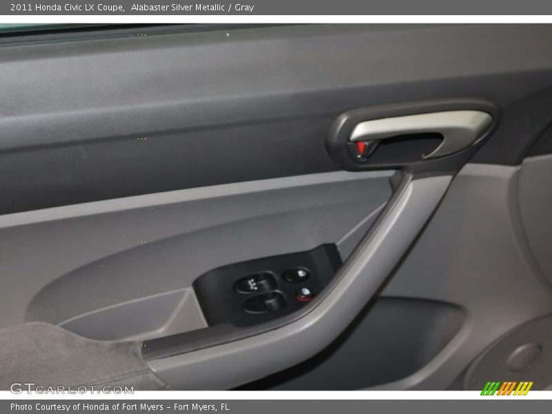 Alabaster Silver Metallic / Gray 2011 Honda Civic LX Coupe