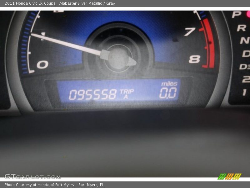 Alabaster Silver Metallic / Gray 2011 Honda Civic LX Coupe