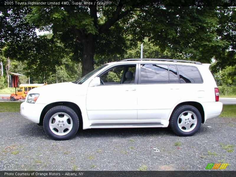 Super White / Gray 2005 Toyota Highlander Limited 4WD