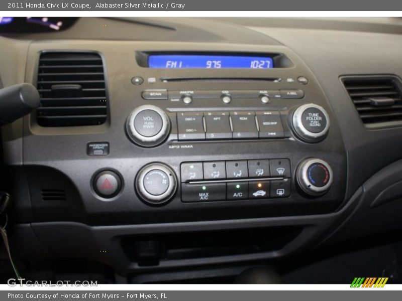 Alabaster Silver Metallic / Gray 2011 Honda Civic LX Coupe