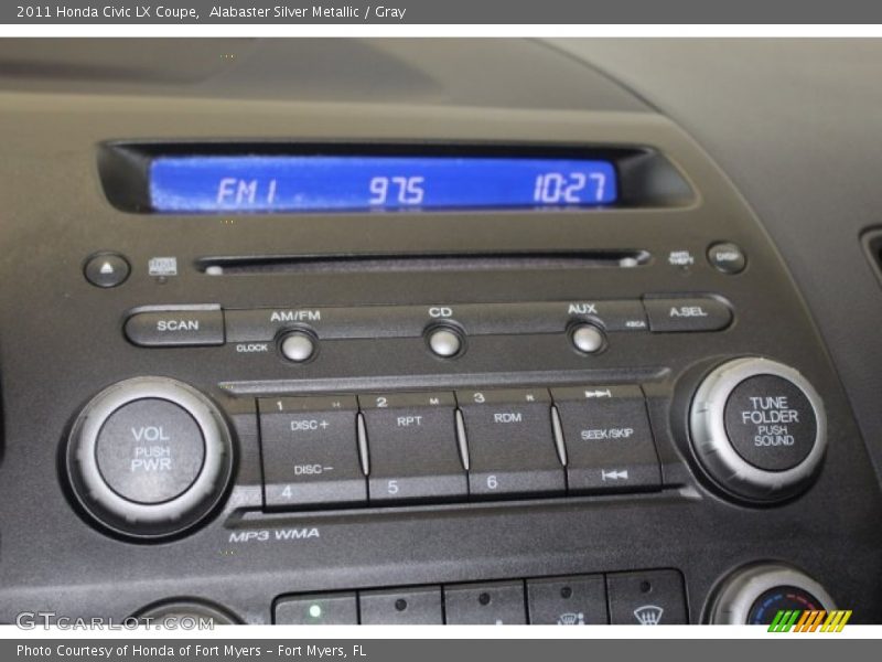 Alabaster Silver Metallic / Gray 2011 Honda Civic LX Coupe