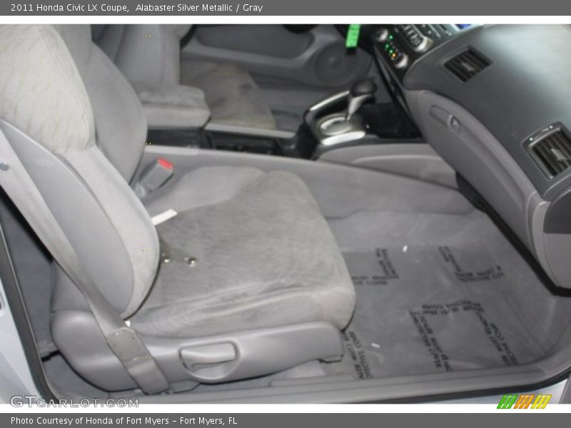 Alabaster Silver Metallic / Gray 2011 Honda Civic LX Coupe