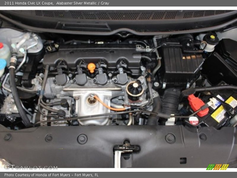 Alabaster Silver Metallic / Gray 2011 Honda Civic LX Coupe