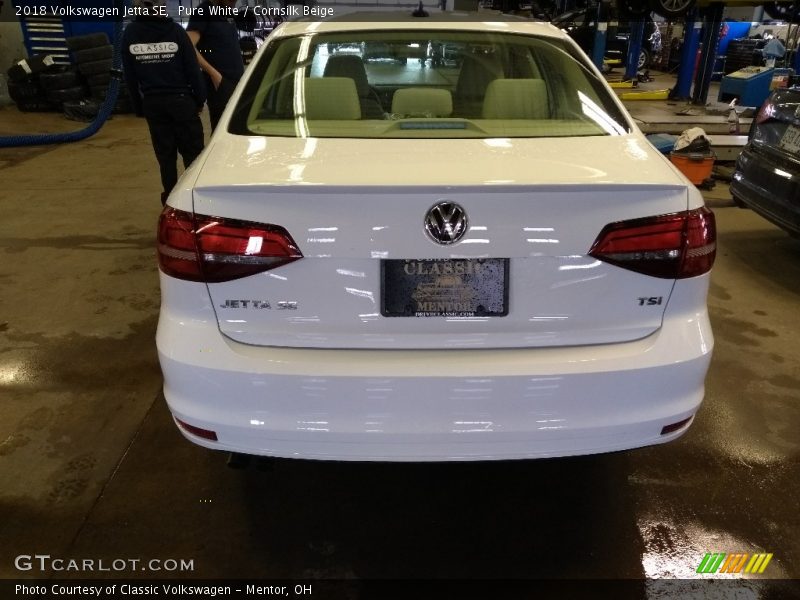 Pure White / Cornsilk Beige 2018 Volkswagen Jetta SE