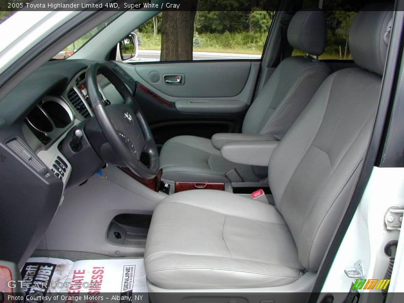 Super White / Gray 2005 Toyota Highlander Limited 4WD