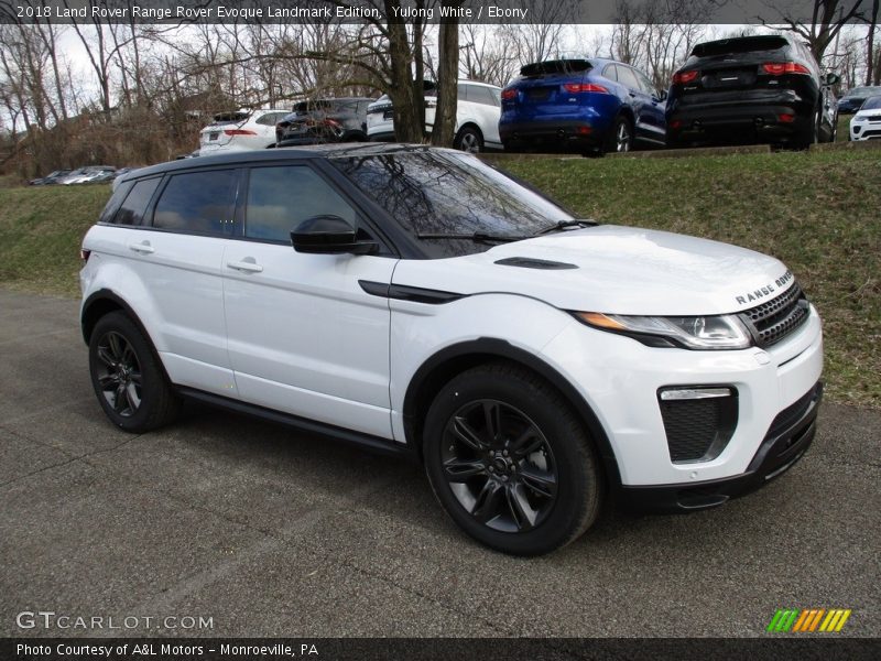 Front 3/4 View of 2018 Range Rover Evoque Landmark Edition
