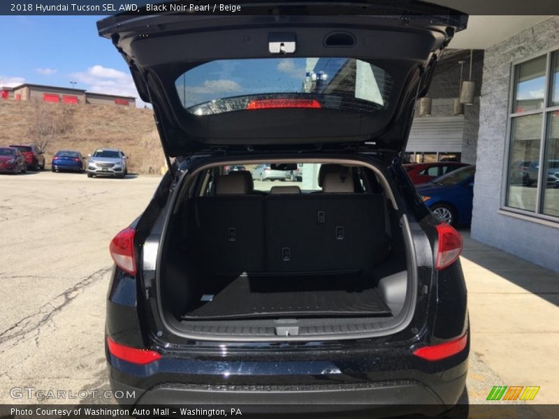 Black Noir Pearl / Beige 2018 Hyundai Tucson SEL AWD