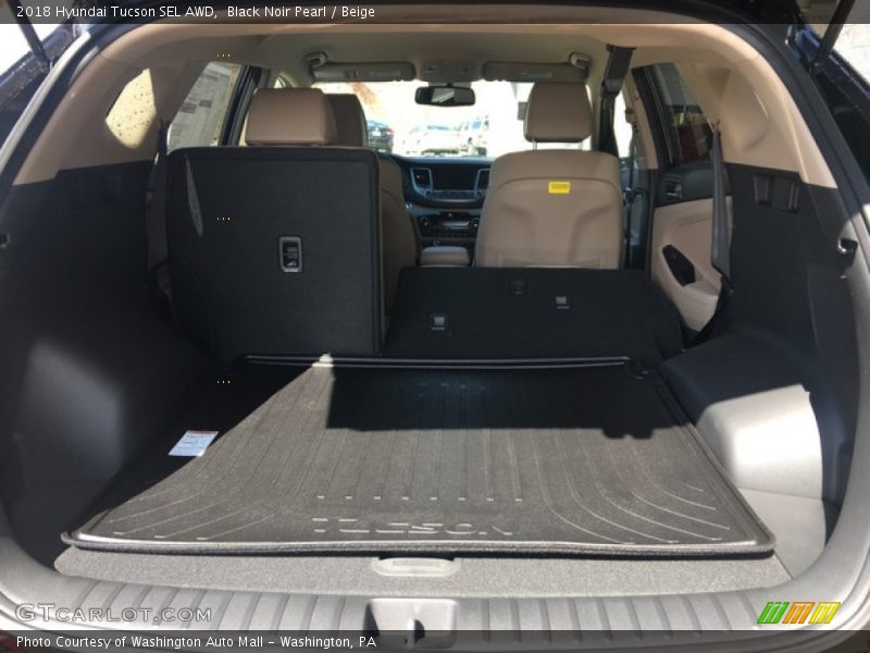 Black Noir Pearl / Beige 2018 Hyundai Tucson SEL AWD