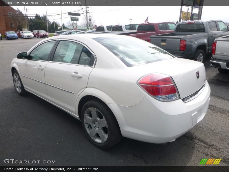 Cream White / Tan 2008 Saturn Aura XE 3.5