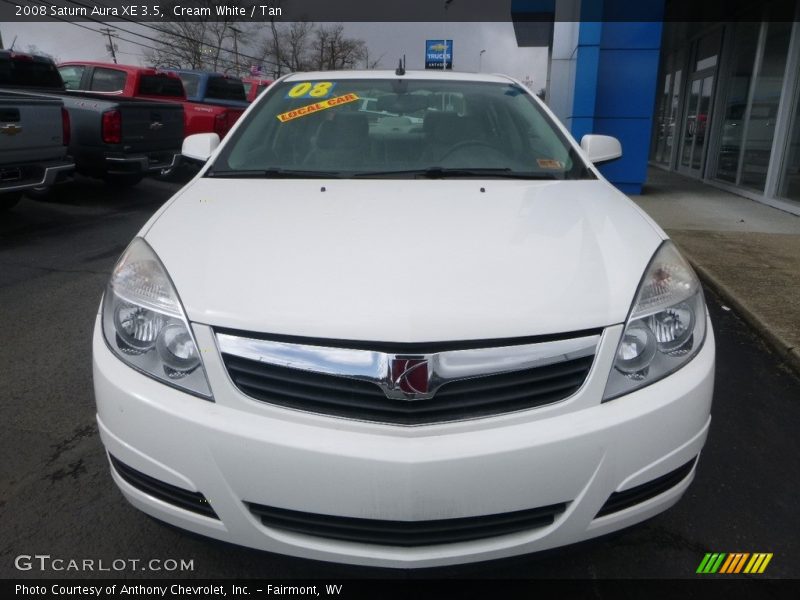 Cream White / Tan 2008 Saturn Aura XE 3.5