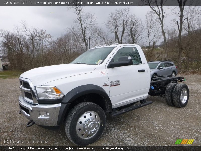 Bright White / Black/Diesel Gray 2018 Ram 4500 Tradesman Regular Cab 4x4 Chassis