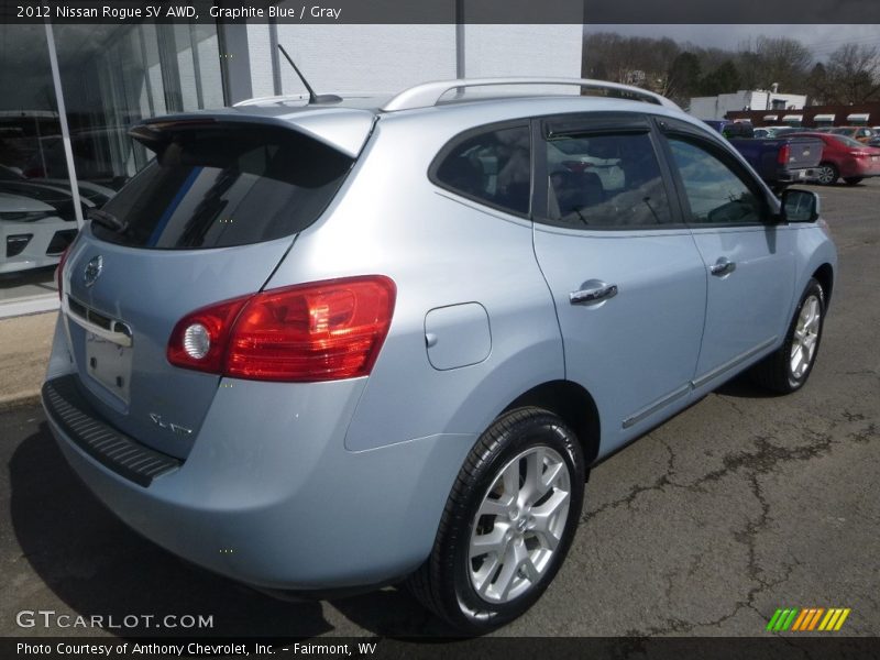Graphite Blue / Gray 2012 Nissan Rogue SV AWD