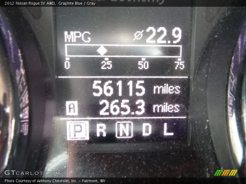 Graphite Blue / Gray 2012 Nissan Rogue SV AWD
