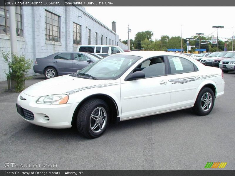 Stone White / Dark Slate Gray 2002 Chrysler Sebring LX Sedan