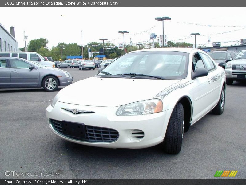 Stone White / Dark Slate Gray 2002 Chrysler Sebring LX Sedan