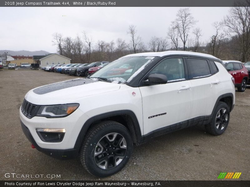 White / Black/Ruby Red 2018 Jeep Compass Trailhawk 4x4