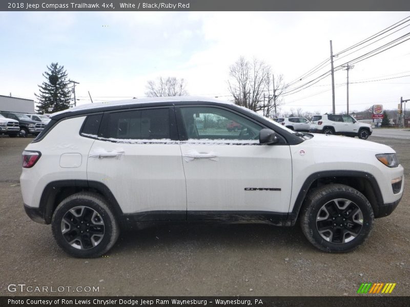 White / Black/Ruby Red 2018 Jeep Compass Trailhawk 4x4