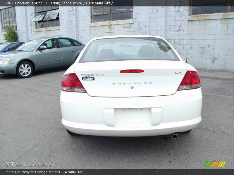 Stone White / Dark Slate Gray 2002 Chrysler Sebring LX Sedan
