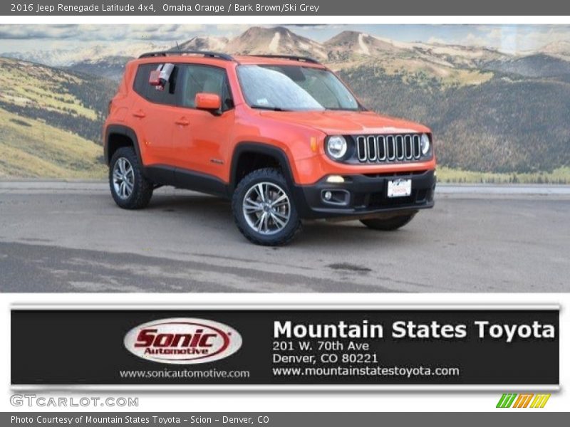 Omaha Orange / Bark Brown/Ski Grey 2016 Jeep Renegade Latitude 4x4