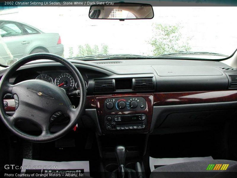 Stone White / Dark Slate Gray 2002 Chrysler Sebring LX Sedan